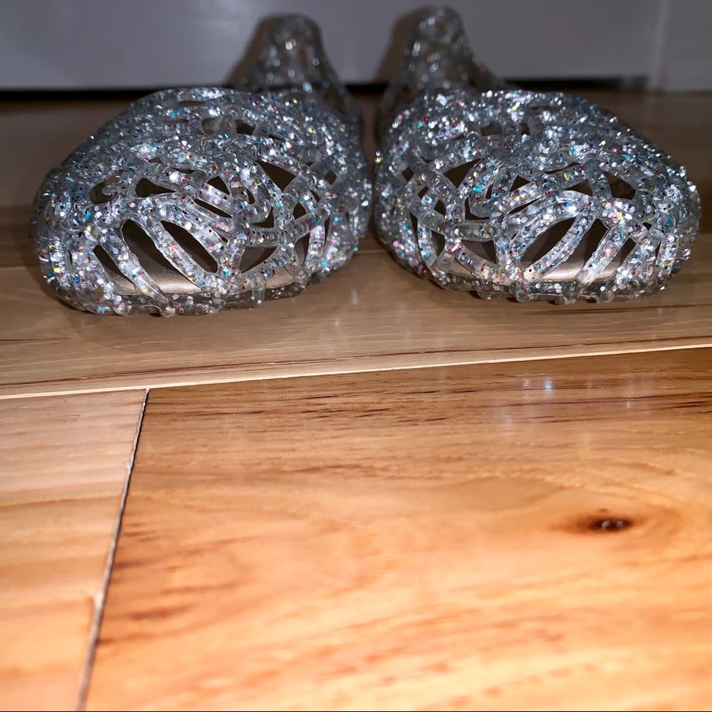 NWOT Sparkle Jelly Flats & Bath And Body Works Bag - Picture 5 of 6
